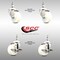 Service Caster 3 Inch 316SS Nylon Wheel Swivel 1/2 Inch Threaded Stem Caster Brakes SCC, 2PK SCC-SS316TS20S314-NYS-121315-2-TLB-2 - alternate 6